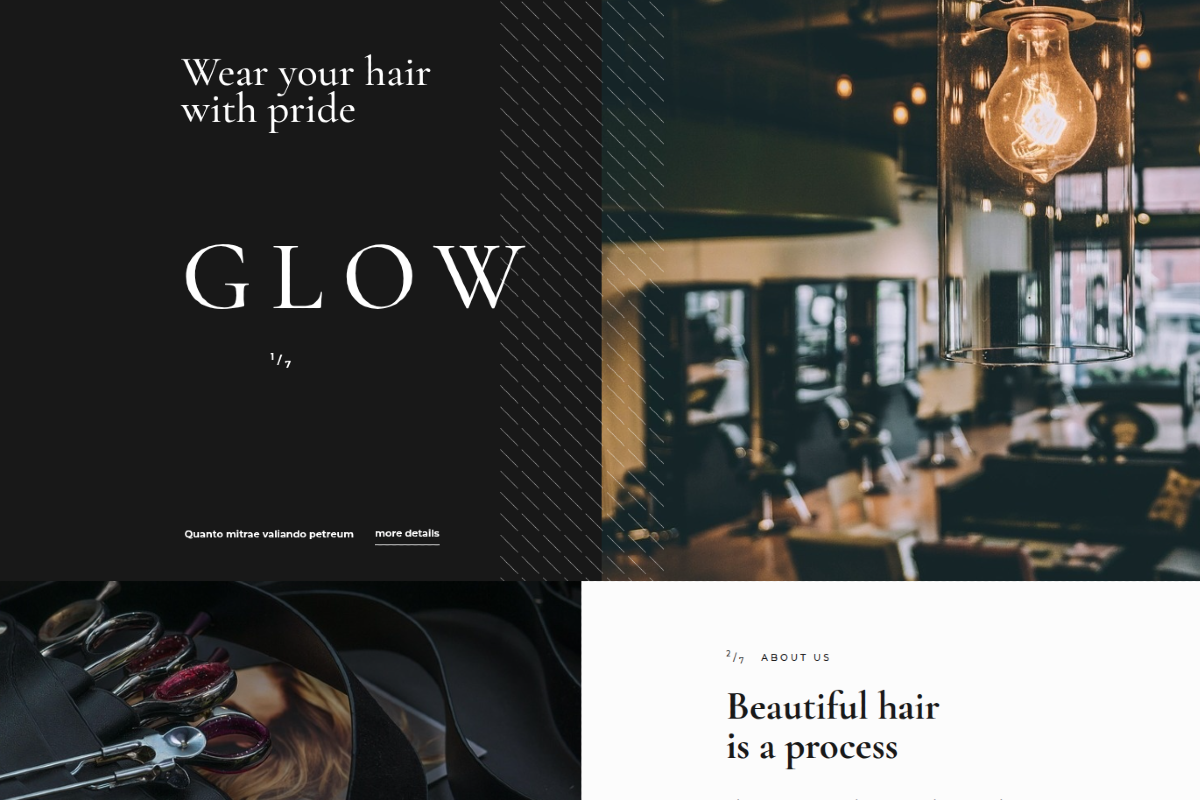 Cedar Hair Studio professional salon website design with online booking and service gallery